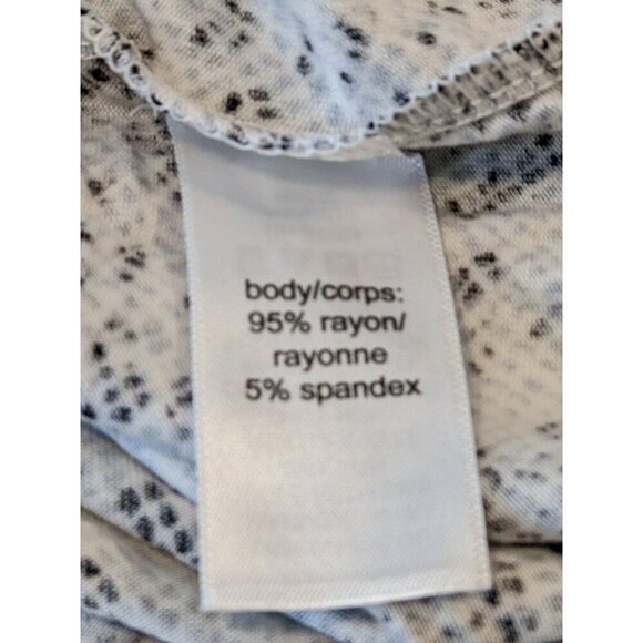 Maurices Womens Long Sleeve Top Size L White Gray Snakeskin Mock Neck Stretch - Picture 6 of 6